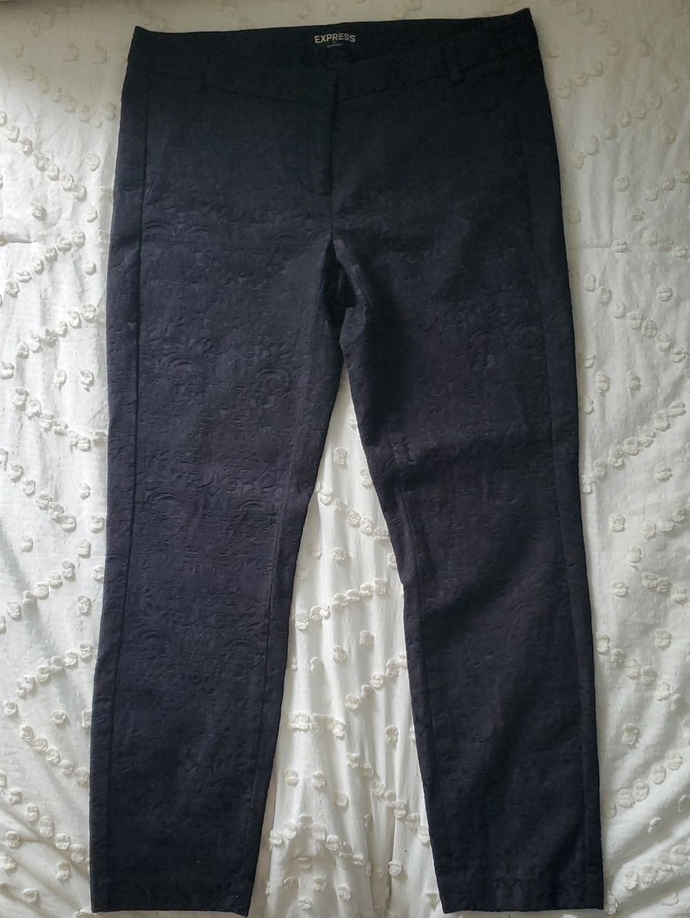 Express Women's Black Brocade Ankle Pants
